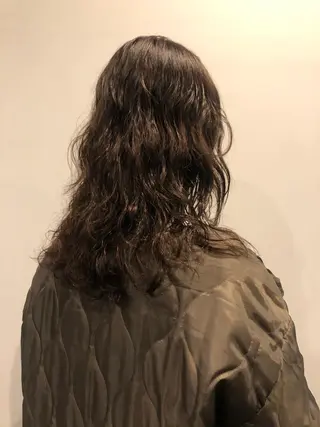 セミロング パーマ ケアブリーチ/ボブ/ honoのヘアスタイル