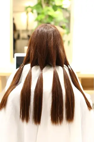 ミディアム カラー パーマ ヘアアレンジ ツヤ髪 ／髪質改善 松岡将太郎のヘアスタイル