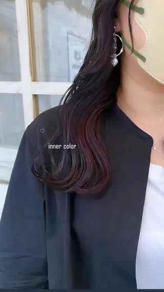 セミロング カラー ヘアアレンジ 心斎橋美容室 Junのヘアスタイル