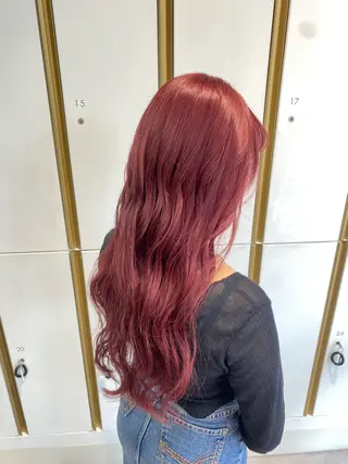 ロング カラー ブリーチ🫧艶カラー レイヤー韓国ヘアのヘアスタイル