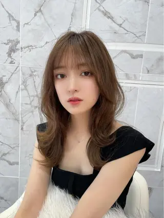 ミディアム 韓国ヘア🤍顔周り/ 髪質改善✨/林遼一郎のヘアスタイル
