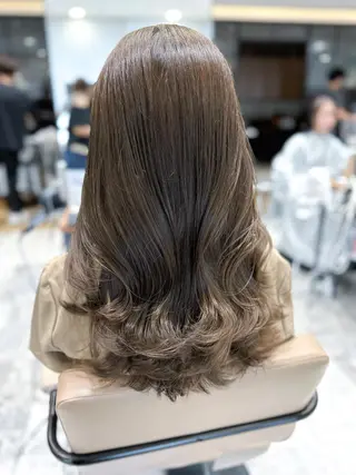 セミロング カラー 顔周り/くびれヘア 韓国ヘア💕風間るなのヘアスタイル