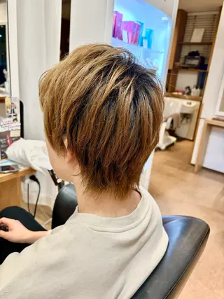 ショート メンズ 秋山知穂🌸縮毛矯正 ショートお任せ🌸のヘアスタイル