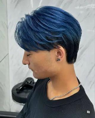 ミディアム ⭐️メンズ特化⭐️ パーマ　カラーのヘアスタイル
