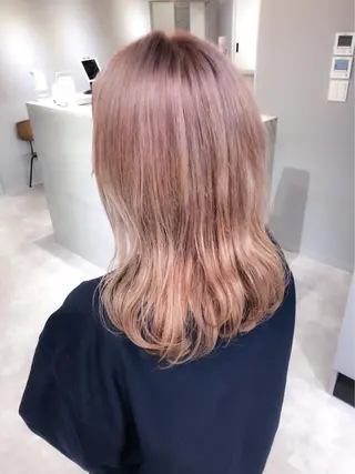 ミディアム カラー ヘアアレンジ CheRiR【シェリール】所属・cherir髪質改善 パーソナルカラー診断のヘアスタイル