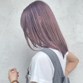 セミロング カラー 顔周りカット× 髪質改善【リョウ】のヘアスタイル