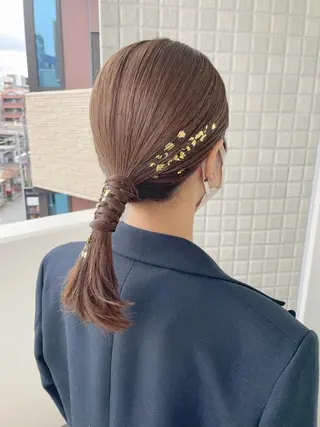 ミディアム ヘアアレンジ oggi +KENJE所属・大平 美沙のヘアスタイル