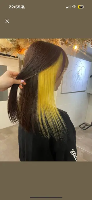 ミディアム LENA/原宿/ブリ ーチなしWカラー🌼のヘアスタイル