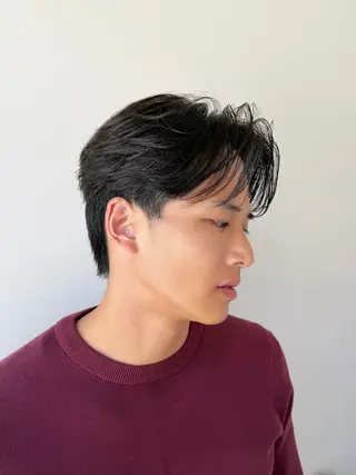 ミディアム パーマ メンズ メンズパーマ/ メンズカット/平木のヘアスタイル