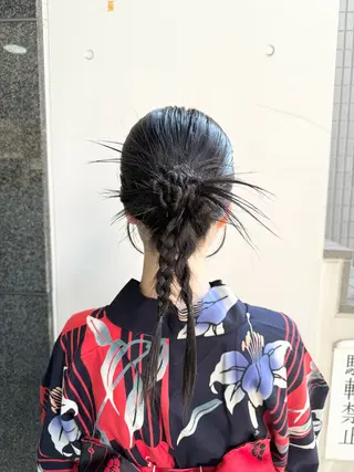 ヘアアレンジ アレンジ🎀暗髪🥣 FACE。らんのヘアスタイル