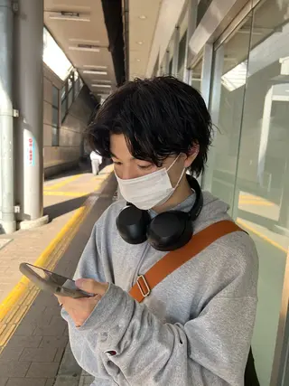 ミディアム 韓国ボブ/縮毛矯正 /レイヤーカットのヘアスタイル