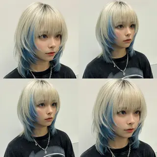 ショート カラー 韓国ヘア特化💍 tiam💍ブリーチのヘアスタイル