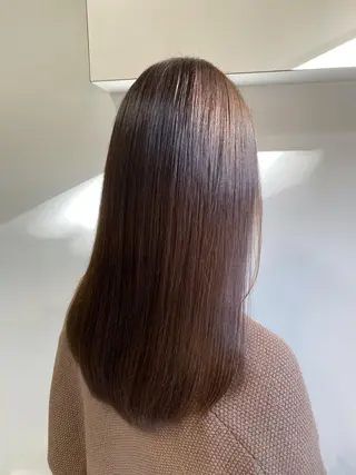 ロング カラー saki🌼ボブ× 透明感カラー🌼のヘアスタイル