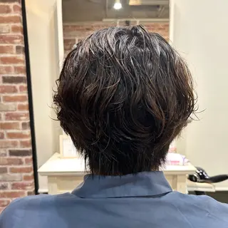 ミディアム パーマ メンズ ЯH所属・三 浦のヘアスタイル