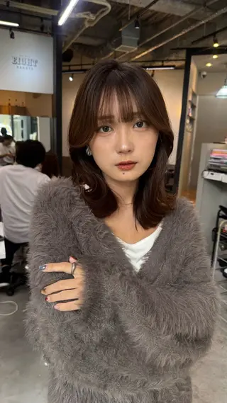 ミディアム 韓国ヘア🇰🇷 YUKINAのヘアスタイル