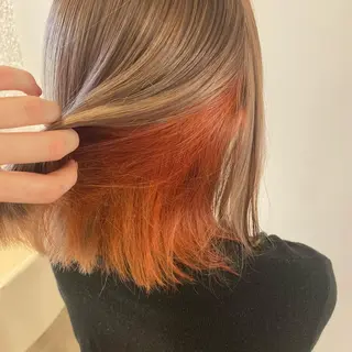 ミディアム カラー 個性派/ブリーチ ＊ほのかのヘアスタイル