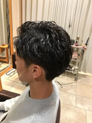 メンズ 透明感カラー・ 髪質改善🩵イケダのヘアスタイル