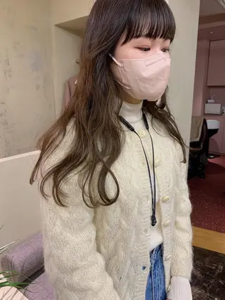 セミロング カラー yupi🐈⬛ レイヤー/パーマのヘアスタイル