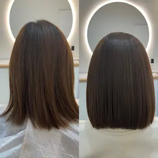 ミディアム カラー ヘアアレンジ キッズ 関内 髪質改善 特化 re:Magoのヘアスタイル