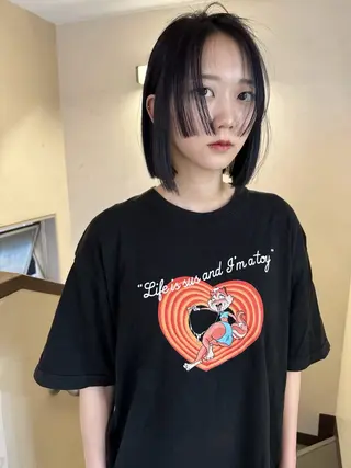 ショート カラー ヘアアレンジ 丸山渉/パーマ エフェクトブリーチのヘアスタイル