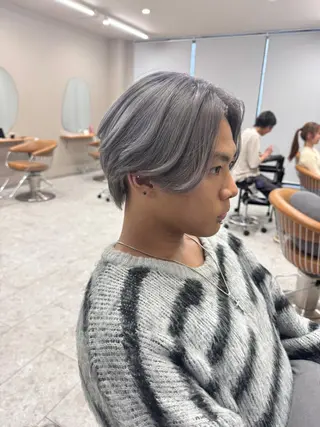 ミディアム 髪質改善＆ハイトーンカラー Cica神戸三宮元町店所属・福田 美波のヘアスタイル