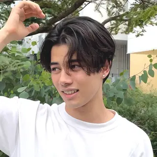 ミディアム メンズ 山下 心のヘアスタイル
