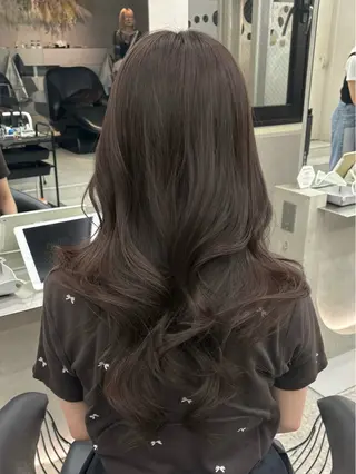 セミロング カラー ヘアアレンジ ベージュ🎀 ふみかのヘアスタイル