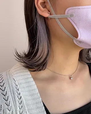 ミディアム インナーカラー/レイ ヤーカット♡/マキシのヘアスタイル