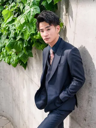 ショート パーマ メンズ 大泉 和也のヘアスタイル