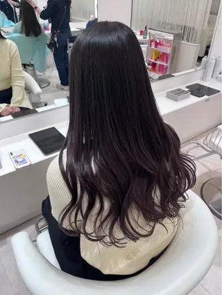ロング カラー ParveMix 楠本結菜のヘアスタイル