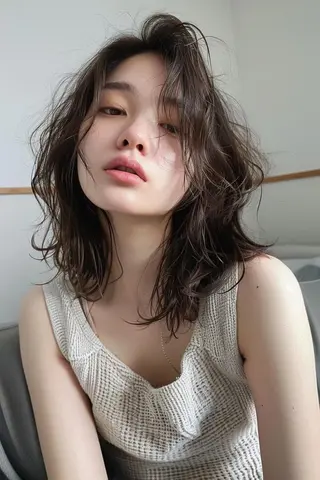 セミロング パーマ カラー 🌜 Lulu 🌛 公式/大通のヘアスタイル