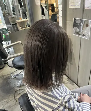 ミディアム カラー 暖色/まろベージュ/ シカタユウカのヘアスタイル