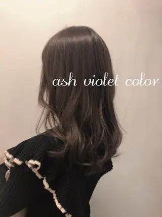 セミロング カラー 中村 玲のヘアスタイル