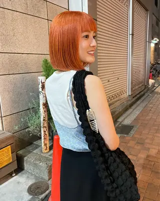 ショート カラー iet.所属・ウルフ/ボブ/耳ツボ ジュエリー◎ricoのヘアスタイル