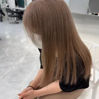セミロング カラー ダブルカラー 韓国ヘアKYONのヘアスタイル