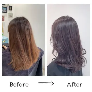 セミロング カラー 💫小顔カット TAROのヘアスタイル