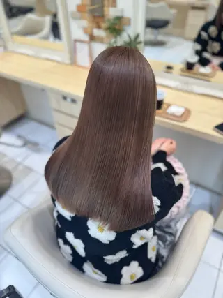 ロング ハイトーンカラー 髪質改善カラーノトのヘアスタイル