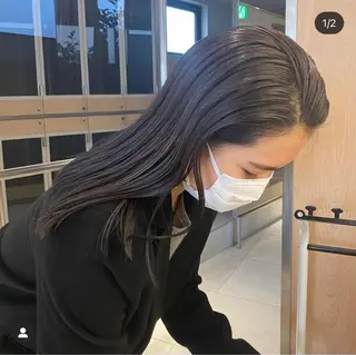 ロング カラー 艶髪/ダークトーン 🩶丸山日向のヘアスタイル