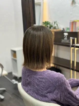 ミディアム カラー hair&make yurau所属・古民家ｻﾛﾝ/みうら あや\ﾏﾝﾂｰﾏﾝのヘアスタイル