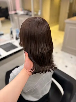 ミディアム カラー 💙ハイトーン韓国風 色白ヘア💙manaのヘアスタイル