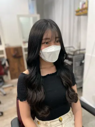 ロング カラー 韓国ヘア🤍髪質改善 🇰🇷AKANEのヘアスタイル