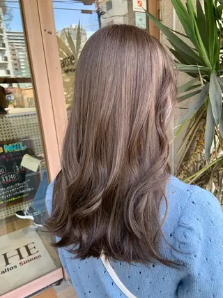 セミロング カラー 🤍透明感/韓国風 🤍サクラギヒトミのヘアスタイル