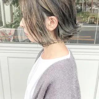 ショート カラー ヘアアレンジ Mariana/ 鶴原-ハイライトのヘアスタイル