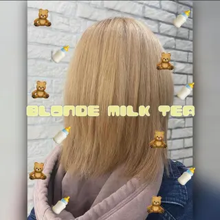 セミロング カラー 【髪質改善特化】 艶髪/透明感カラーのヘアスタイル