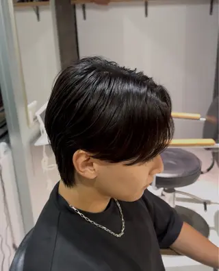 ショート メンズ men's salon gaudi 高槻店所属・曲がる縮毛矯正/ 波巻きパーマ/川岸のヘアスタイル