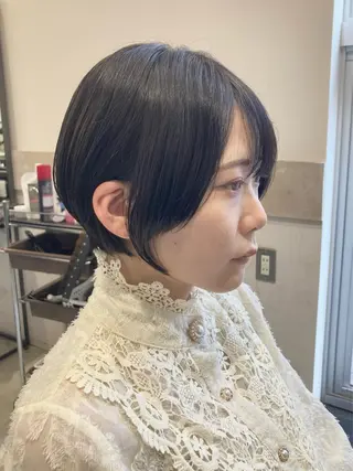 ショート カラー 🟢ボブパーマ/ハー ドパーマ/大西🟢のヘアスタイル