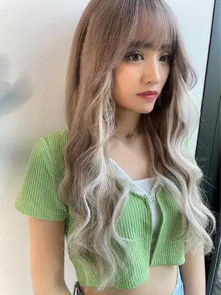 ロング カラー ヘアアレンジ 寺西 恵🪡🤍のヘアスタイル