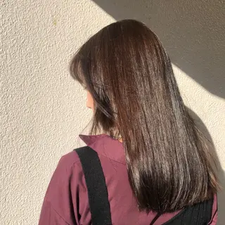 セミロング カラー 韓国風レイヤー🗝要 暗透カラー📓吉祥寺のヘアスタイル