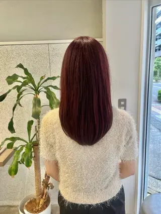 ミディアム カラー 🍓艶髪/艶カラー ハイトーン/しんたにのヘアスタイル