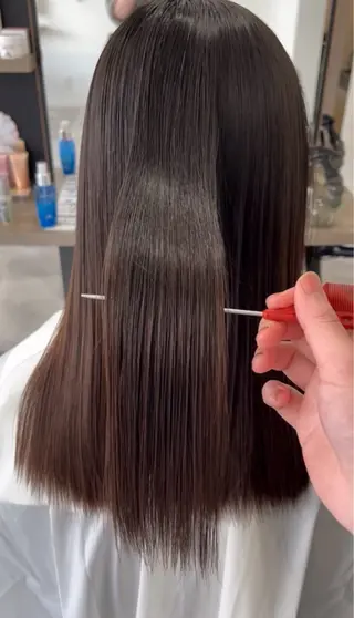 セミロング Yumi/艶髪/ 透明感カラー🤍のヘアスタイル